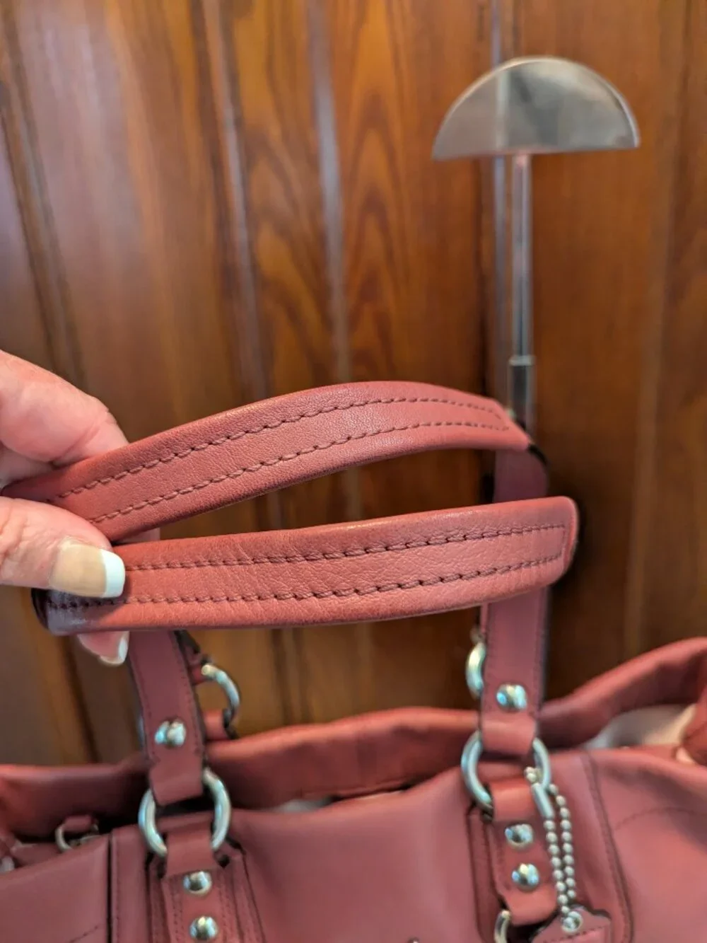 Coach Ashley F15513 Shoulder Bag – Dark Rose Pink